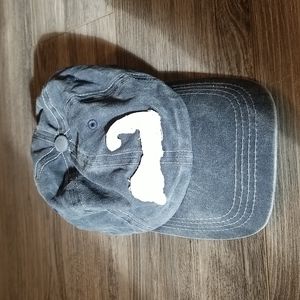 Routed Designs Cape Cod distressed hat adjustable head strap used condition